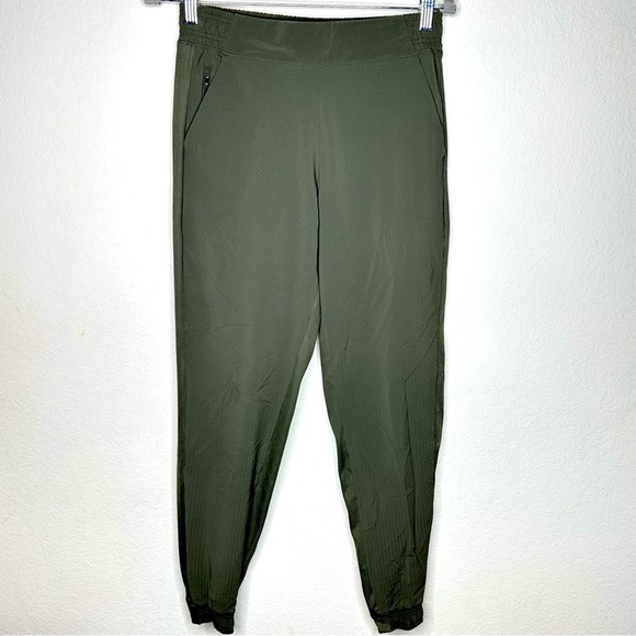 Athleta Textured Brooklyn Jogger Pants in Mountain Olive - Picture 2 of 7